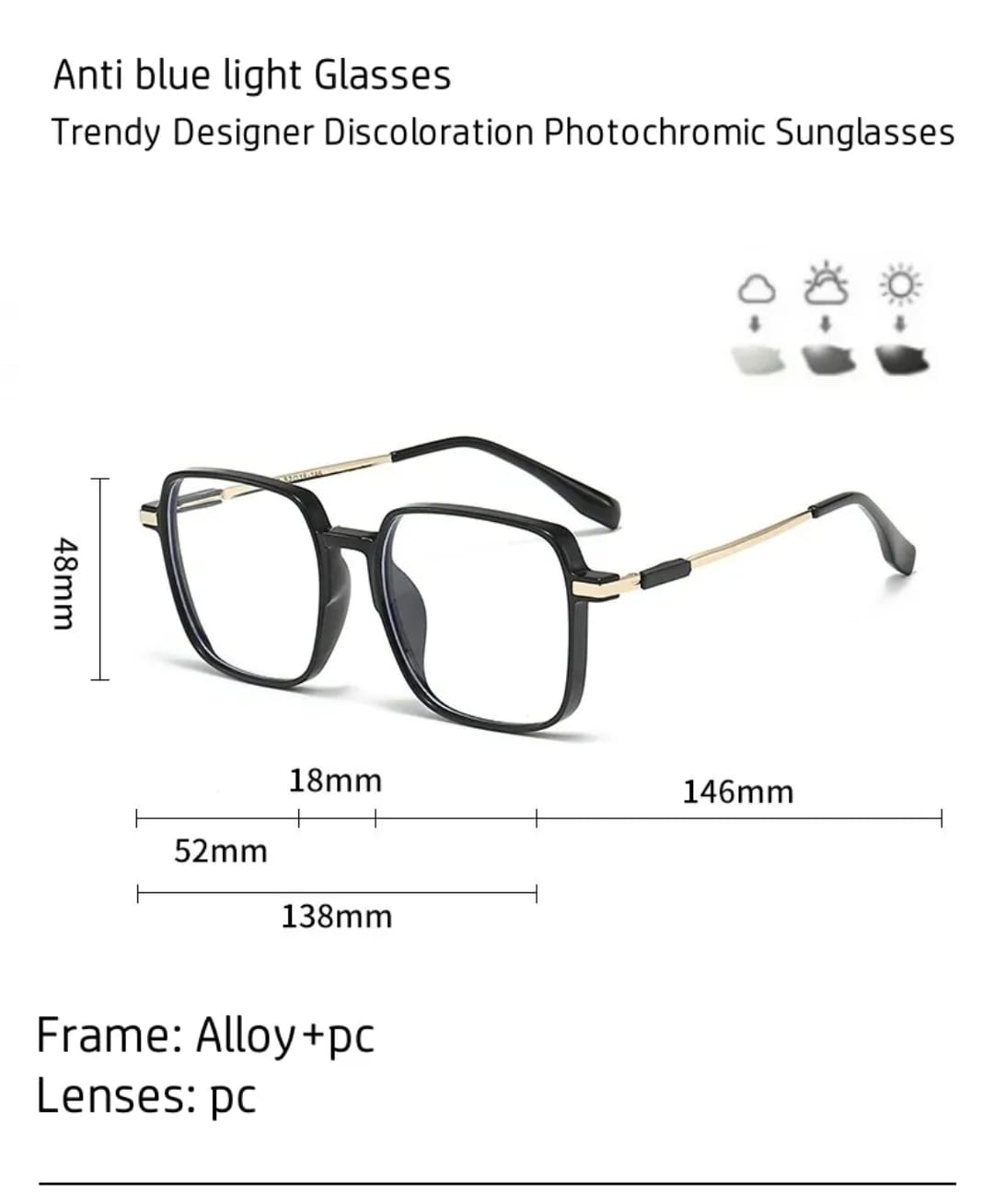 G8 Photochromic + Anti Radiation Glasses