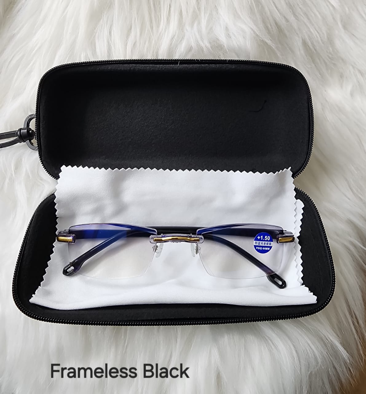 Elite Shield   Frame Less Blue Light Blocking Reading Glasses