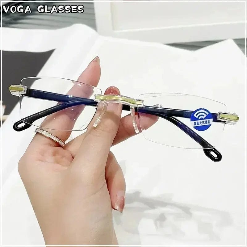 Elite Shield   Frame Less Blue Light Blocking Reading Glasses